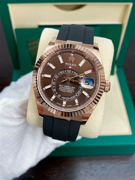 rolex sky dweller chocolate oysterflex|rolex sky dweller occasion.